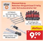 Messwerkzeug, Ratschen-Ringschlüsselsatz 5-teilig oder Schraubendreher Set bei Netto Marken-Discount im Strullendorf Prospekt für 9,99 €