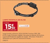 Gedimat Houilles - Promo Lampe frontale LED KL100 Promo Lampe frontale LED KL100 à 15,50 € dans le catalogue Gedimat à Houilles