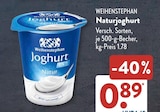 Naturjoghurt von Weihenstephan im aktuellen ALDI SÜD Prospekt