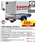 PKW-Anhänger „AN 750-13“ im Angebot bei toom Baumarkt in Gelsenkirchen PKW-Anhänger „AN 750-13“ Angebote von STEMA bei toom Baumarkt Gelsenkirchen für 14,99 €
