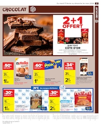 Prix et réduction Chocolat dans le prospectus Carrefour Market en cours Offre Chocolat dans le catalogue Carrefour Market du moment à la page 5