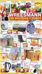 Sonderposten Prospekt von Wreesmann in Schneeberg Aktueller Wreesmann Sonderposten Prospekt für Schneeberg: DEIN SAISON- & SONDERPOSTENMARKT! mit 12 Seiten, 16.03.2026 - 20.03.2026