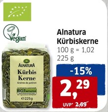 Knabberzeug von Alnatura im aktuellen BUDNI Prospekt Kürbiskerne von Alnatura für 2,29 € bei BUDNI im Angebot