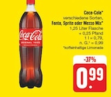 Coca-Cola, Fanta, Sprite oder Mezzo Mix Angebote von Coca-Cola bei EDEKA Würzburg für 0,99 €