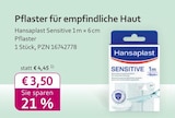 Sensitive Pflaster bei mea - meine apotheke im Prospekt "" für 3,50 €