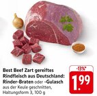 Best Beef Zart gereiftes Rindfleisch aus Deutschland: Rinder-Braten Angebote bei E center Rüsselsheim für 1,99 €