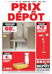 Catalogue Bricolage Brico Dépôt en cours à Cahors et alentours, "PRIX DÉPÔT", 1 page, 02/01/2026 - 29/01/2026