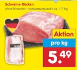 Schweine-Rücken bei Netto Marken-Discount im Heiligengrabe Prospekt für 5,49 €