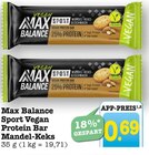 Sport Vegan Protein Bar Mandel-Keks im Angebot bei E center in Mannheim Sport Vegan Protein Bar Mandel-Keks Angebote von Max Balance bei E center Mannheim für 0,69 €