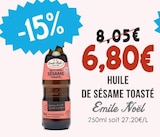 Huile de sésame toasté - EMILZ NOEL dans le catalogue Naturalia