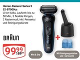 Aktuelle Rasierer Angebote bei GLOBUS in Krefeld Aktuelles Herren-Rasierer Series 5 52-B7000cc Angebot bei GLOBUS in Krefeld ab 99,99 €