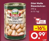 Weiße Riesenbohnen im Angebot bei Netto Marken-Discount in Paderborn Weiße Riesenbohnen Angebote von Dilek bei Netto Marken-Discount Paderborn für 0,99 €