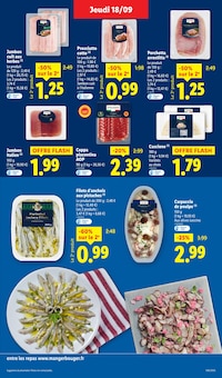 Promotion Jambon dans le prospectus Lidl, valable du 18/09/2025 au 24/09/2025 Promo Jambon dans le catalogue Lidl du moment à la page 19