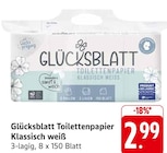 Toilettenpapier Klassisch weiß im Angebot bei EDEKA in Karlsruhe Toilettenpapier Klassisch weiß Angebote von Glücksblatt bei EDEKA Karlsruhe für 2,99 €