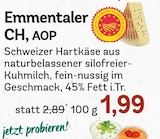 Aktuelle Käse Angebote bei REWE in München Aktuelles Emmentaler CH, AOP Angebot bei REWE in München ab 1,99 €