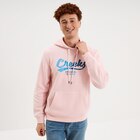 Sweat hoodie 1 poche molleton rose pastel homme en promo chez La Halle Sweat hoodie 1 poche molleton rose pastel homme dans le catalogue La Halle