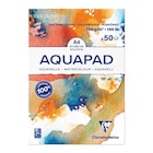 Bloc de papier aquarelle Clairefontaine Aquapad 50 feuilles A4 300g/m2 - Clairefontaine dans le catalogue Fnac