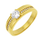 Bague en plaqué or oxydes de zirconium - E.Leclerc Bague en plaqué or oxydes de zirconium à 55,00 € dans le catalogue E.Leclerc