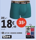 Lot de 3 boxers homme - Dim en promo chez E.Leclerc Villeurbanne à 18,49 €