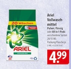 Ariel Vollwaschmittel Pulver, flüssig oder All in 1 Pods Angebote bei famila Nordost Kiel für 4,99 €