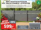 WPC-SICHTSCHUTZZAUN VALLA 5 PANELE + 6 PFOSTEN im Angebot bei Marktkauf in Nürnberg WPC-SICHTSCHUTZZAUN VALLA 5 PANELE + 6 PFOSTEN Angebote bei Marktkauf Nürnberg für 599,00 €