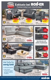 Couch im ROLLER Prospekt in Hanau Aktueller ROLLER Prospekt mit Couch, "ROLLER HOT SALE", Seite 7