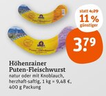 Aktuelles Puten-Fleischwurst Angebot bei tegut in Würzburg ab 3,79 €