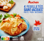 FEUILLETÉS AUX SAINT-JACQUES SURGELÉS AUCHAN - AUCHAN en promo chez Auchan Hypermarché FEUILLETÉS AUX SAINT-JACQUES SURGELÉS AUCHAN - AUCHAN dans le catalogue Auchan Hypermarché