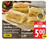 Aktuelles Dinkel-Apfeltaschen Angebot bei E center in Freiburg (Breisgau) ab 5,00 €