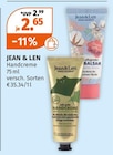 Handcreme Angebote von JEAN & LEN bei Müller Ulm für 2,65 €