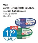 Zarte Heringsfilets in Sahne von Merl im aktuellen V-Markt Prospekt für 1,99 €