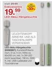 LED-Akku-Hängeleuchte Angebote bei Möbelzentrum Pforzheim Stuttgart für 19,99 €