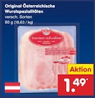 Original Österreichische Wurstspezialitäten im Netto Marken-Discount Prospekt Original Österreichische Wurstspezialitäten im aktuellen Netto Marken-Discount Prospekt für 1,49 €