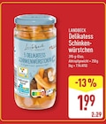 ALDI Nord - Delikatess Schinkenwürstchen Angebot im Prospekt Delikatess Schinkenwürstchen bei ALDI Nord im Prospekt "" für 1,99 €