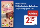 Südafrikanische Sultaninen von Farmer Naturals im aktuellen ALDI SÜD Prospekt