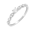 Bague en argent rhodié et oxydes de zirconium dans le catalogue E.Leclerc