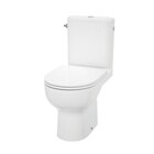 Pack WC à poser sans bride avec abattant déclipsable et frein de chute, sortie horizontale, blanc, effet Vortex, GoodHome Cavally - GoodHome en promo chez Castorama Marseille à 99,00 €