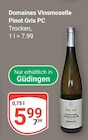 Pinot Gris PC von Domaines Vinsmoselle für 5,99 € bei GLOBUS im Angebot Pinot Gris PC von Domaines Vinsmoselle im aktuellen GLOBUS Prospekt