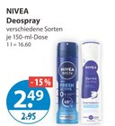 Nivea im V-Markt Prospekt Deospray von NIVEA im aktuellen V-Markt Prospekt für 2,49 €