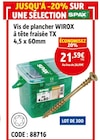 Vis de plancher WIROX à tête fraisée TX - SPAX en promo chez Screwfix Vis de plancher WIROX à tête fraisée TX - SPAX dans le catalogue Screwfix