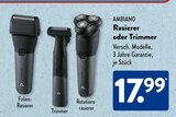 Folien-Rasierer im Angebot bei ALDI SÜD in Leverkusen Folien-Rasierer Angebote von Ambiano bei ALDI SÜD Leverkusen für 17,99 €
