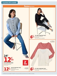 Prix et réduction T-Shirt Femme dans le prospectus Auchan Hypermarché en cours Offre T-Shirt Femme dans le catalogue Auchan Hypermarché du moment à la page 44