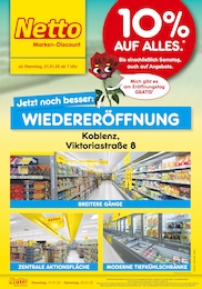 Netto Marken-Discount Prospekt für Koblenz: "Wiedereröffnung - 10% AUF ALLES.", 6 Seiten, 21.01.2025 - 25.01.2025