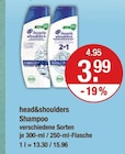 Shampoo Angebote von head&shoulders bei V-Markt Memmingen für 3,99 €