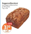 Roggenvollkornbrot von  im aktuellen V-Markt Prospekt für 3,20 €