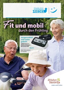 Blutdruckmessgerät im aktuellen Riedel & Pfeuffer GmbH Haus der Gesundheit Prospekt (Nürnberg) Blutdruckmessgerät im Riedel & Pfeuffer GmbH Haus der Gesundheit Prospekt "Fit und mobil durch den Frühling" mit 6 Seiten (Nürnberg)
