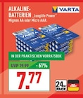 Alkaline-Batterien Longlife Power Mignon AA oder Micro AAA im Angebot bei Marktkauf in Münster Alkaline-Batterien Longlife Power Mignon AA oder Micro AAA Angebote von Varta bei Marktkauf Münster für 7,77 €