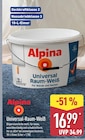 Universal-Raum-Weiß im ALDI Nord Prospekt Universal-Raum-Weiß von Alpina im aktuellen ALDI Nord Prospekt für 16,99 €