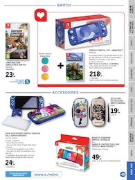 Offre Nintendo Switch lite dans le catalogue E.Leclerc du moment à la page 49