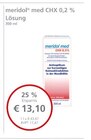 meridol med CHX 0,2 % Lösung bei LINDA Premiumapotheke im Sulz Prospekt für 13,10 €
